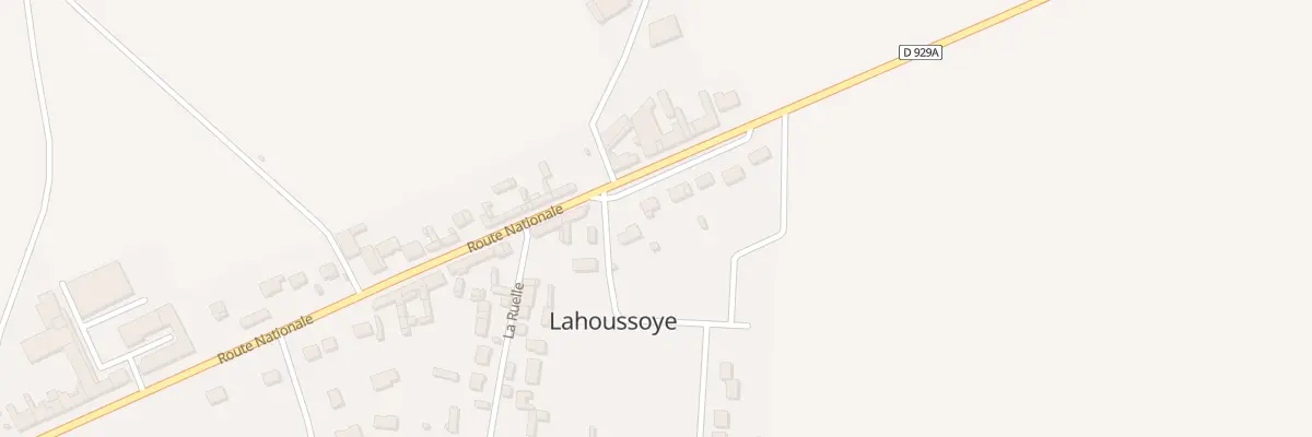 Plan du 93 Rte Nationale à Lahoussoye