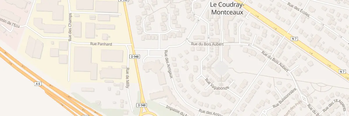 Plan du 2 Rue des Arrigaux au Coudray-Montceaux
