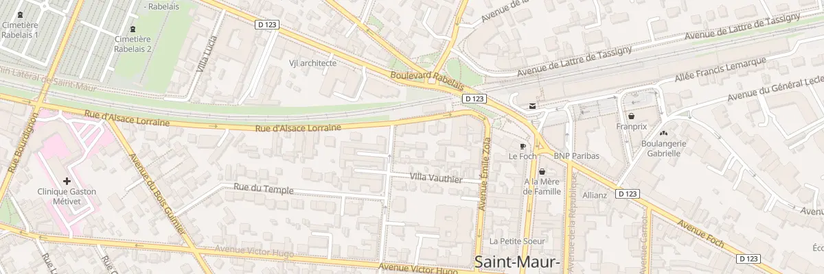Plan du 100 Rue d’Alsace Lorraine à Saint-Maur-des-Fossés
