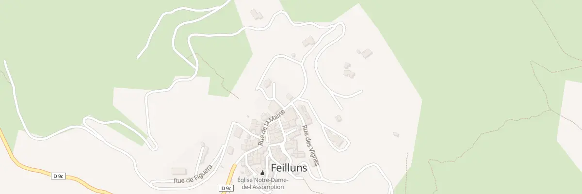 Plan du 1 Rue du Chateau d’Eau à Feilluns
