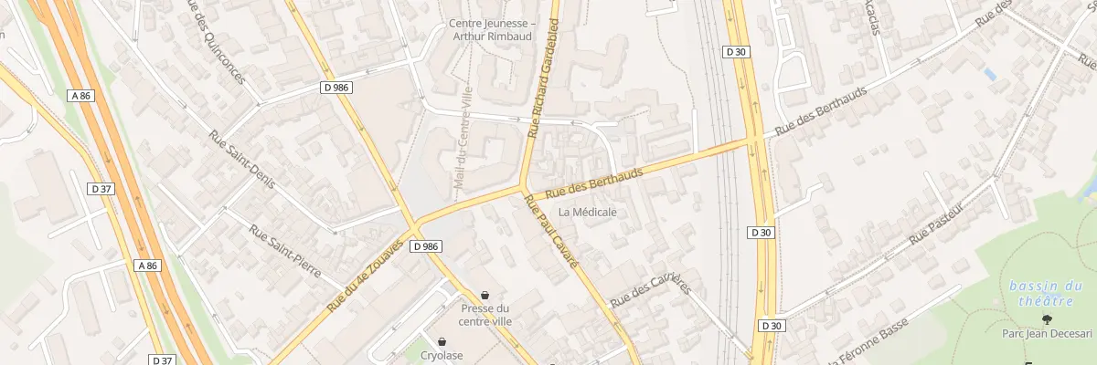Plan du 1 Rue des Berthauds à Rosny-sous-Bois