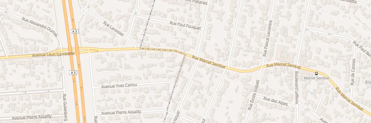 Plan du 83 Rue Marcel Sembat à Aulnay-sous-Bois