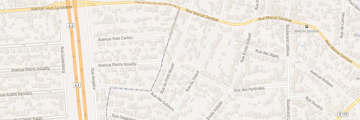 Plan du 14 Rue du Petit Noyer à Aulnay-sous-Bois