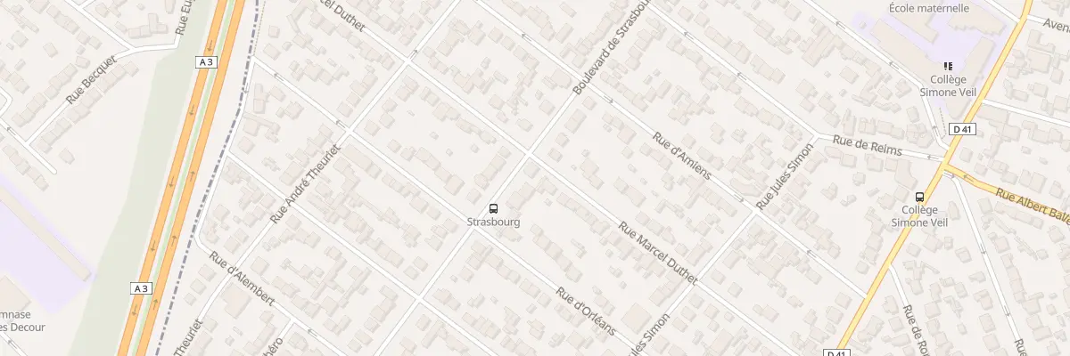 Plan du 43 Rue Marcel Duthet à Aulnay-sous-Bois