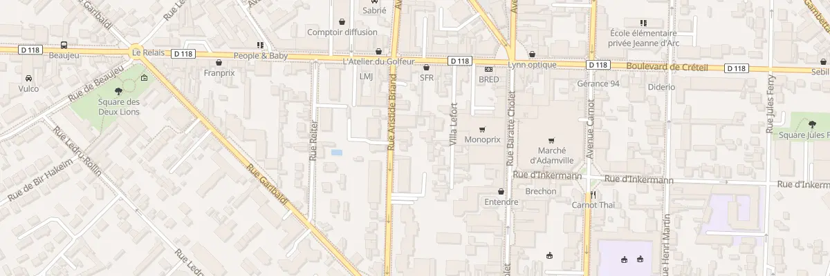 Plan du 7 Rue Aristide Briand à Saint-Maur-des-Fossés