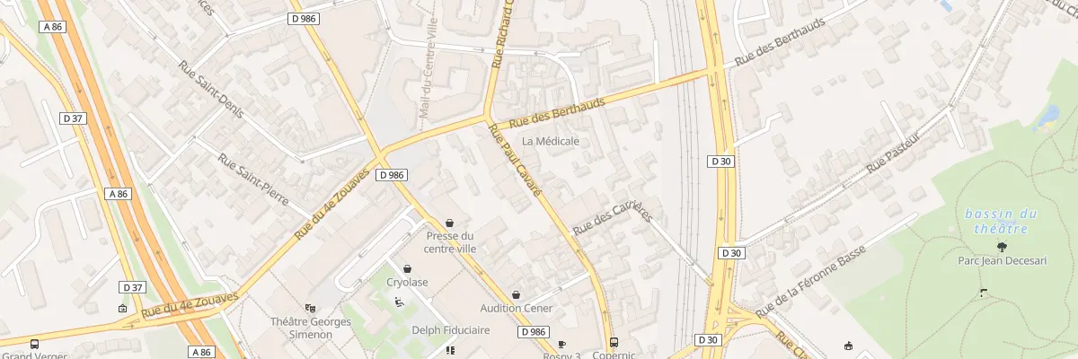 Plan du 9 Rue Paul Cavaré à Rosny-sous-Bois
