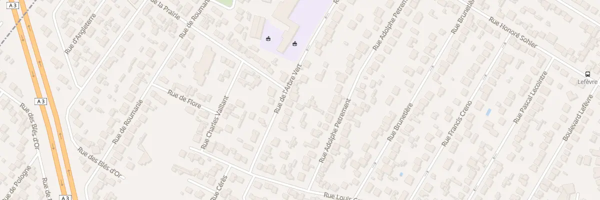 Plan du 22 Rue Arbre Vert à Aulnay-sous-Bois