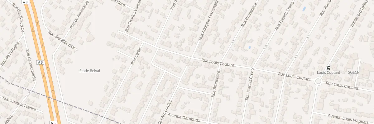 Plan du 95 Rue Louis Coutant à Aulnay-sous-Bois
