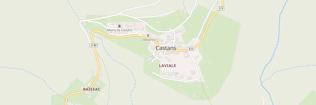 Plan du 14 Hameau de Laviale à Castans