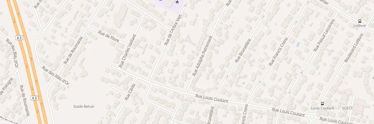Plan du 11 Rue Adolphe Pétrement à Aulnay-sous-Bois
