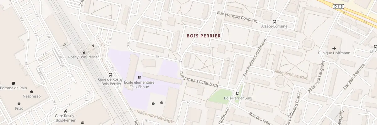 Plan du 4 Rue Francois Couperin à Rosny-sous-Bois