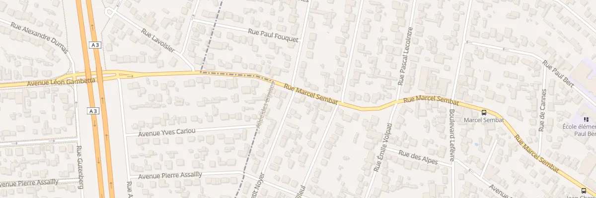 Plan du 77 Rue Marcel Sembat à Aulnay-sous-Bois