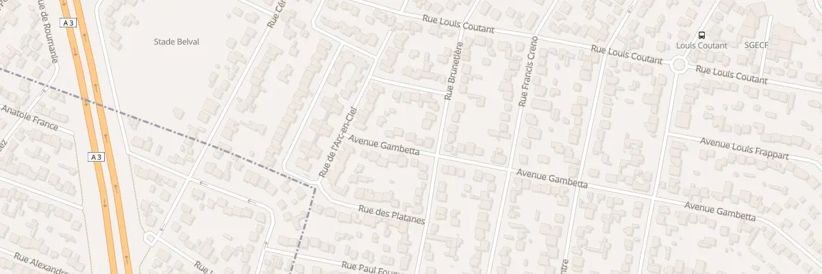 Plan du 90 Av Gambetta à Aulnay-sous-Bois