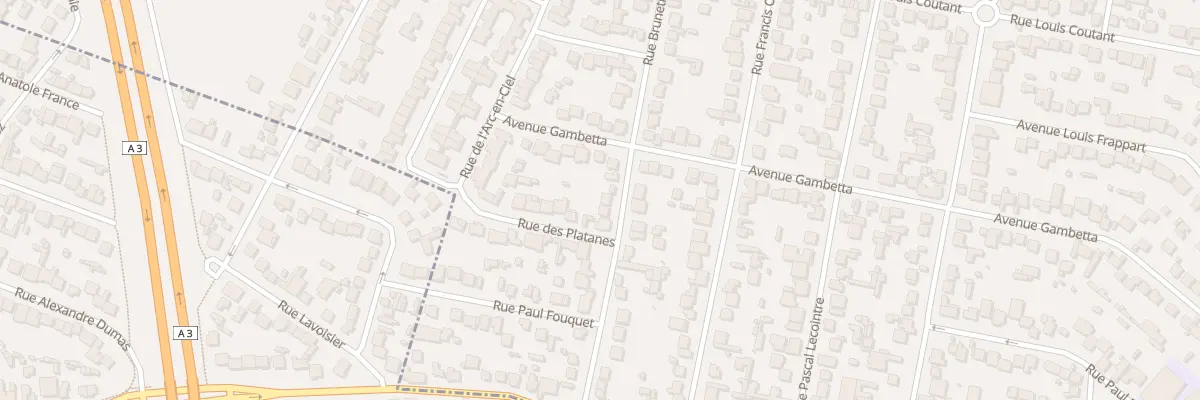Plan du 21 Rue Brunetière à Aulnay-sous-Bois