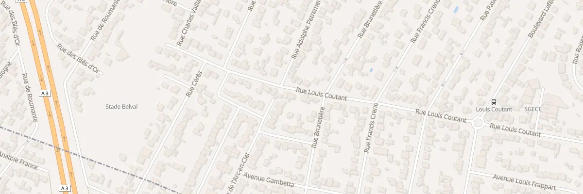 Plan du 91 Rue Louis Coutant à Aulnay-sous-Bois