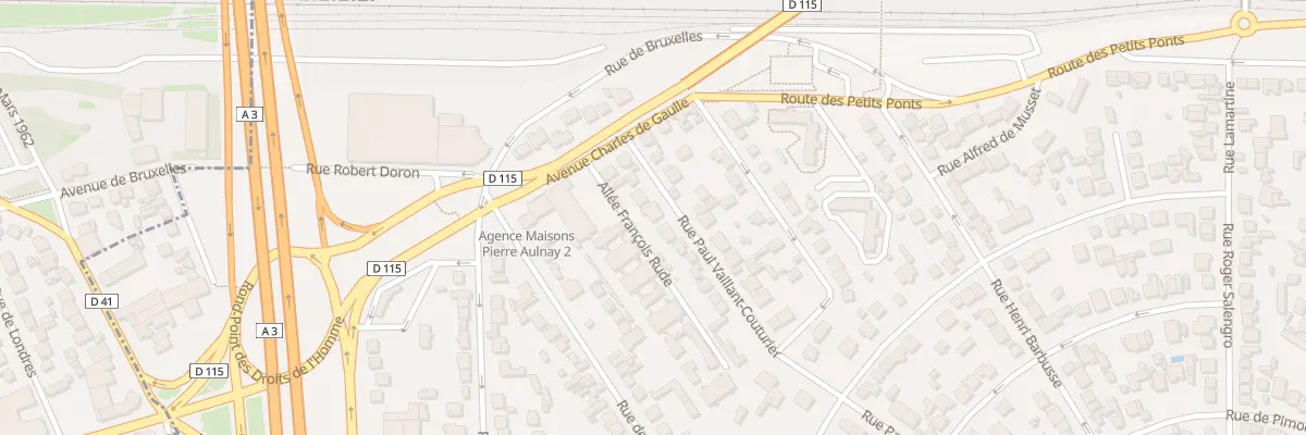 Plan du 85 Rue P Vaillant Couturier à Aulnay-sous-Bois