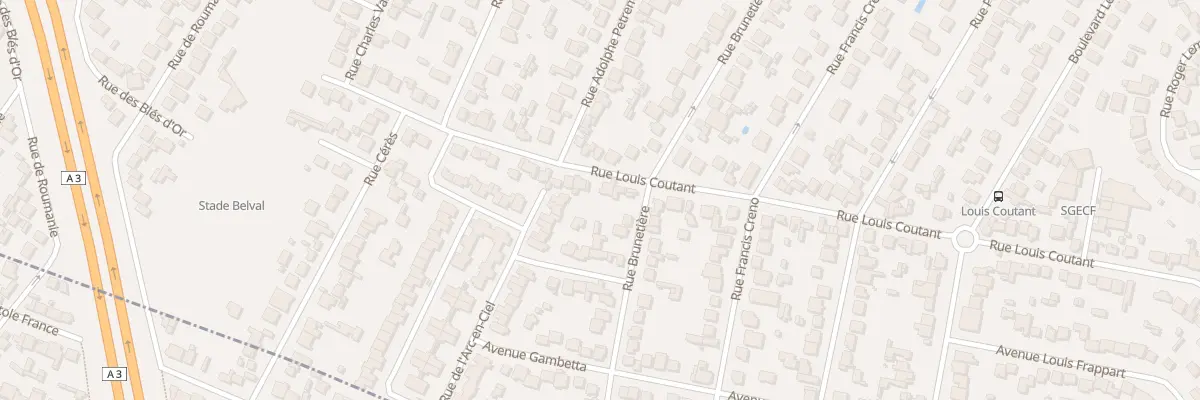 Plan du 87 Rue Louis Coutant à Aulnay-sous-Bois
