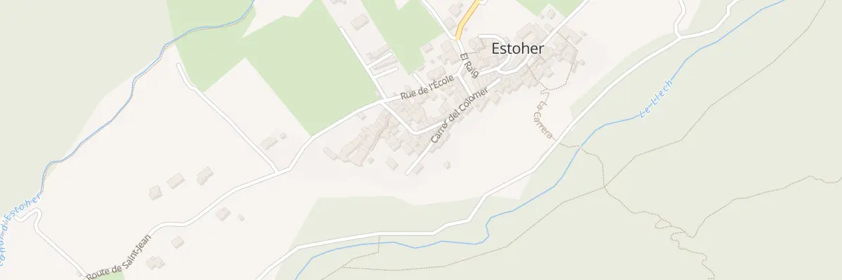 Plan de la Rue de la Placette à Estoher