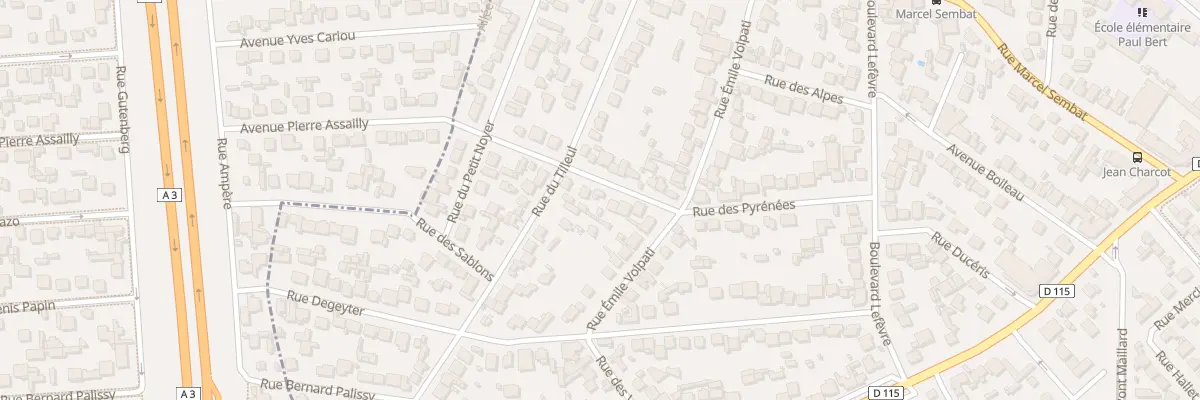 Plan du 29 Rue des Pyrénées à Aulnay-sous-Bois