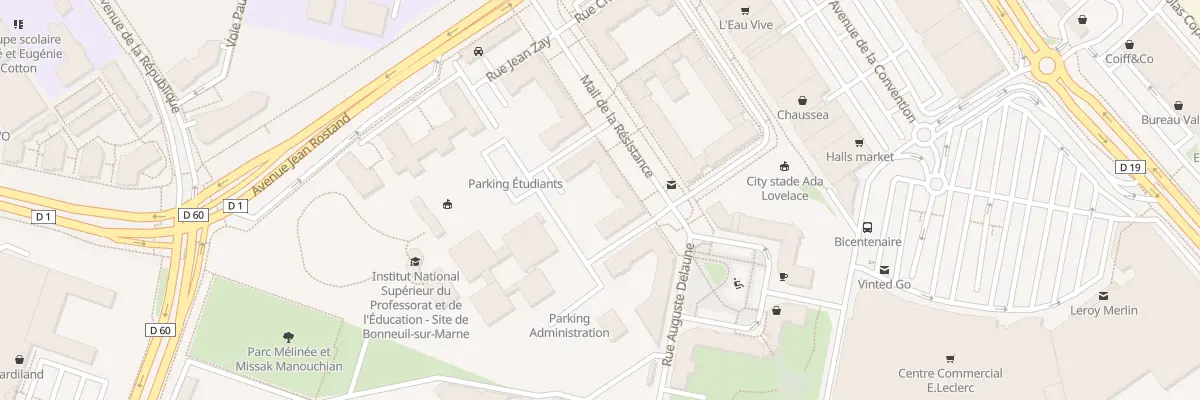 Plan du 8 Mail de la Résistance à Bonneuil-sur-Marne
