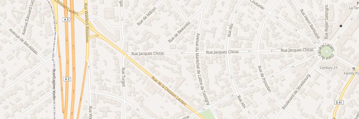 Plan du 45 Rue Jacques Chirac à Aulnay-sous-Bois