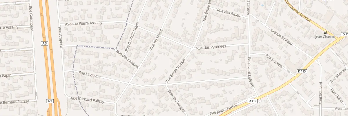 Plan du 11 Rue Emile Volpati à Aulnay-sous-Bois