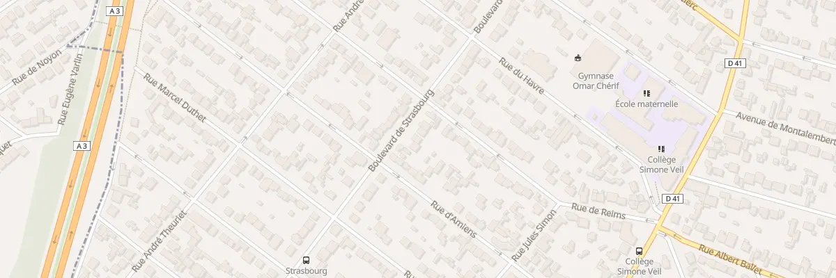 Plan du 117 Bd Strasbourg à Aulnay-sous-Bois
