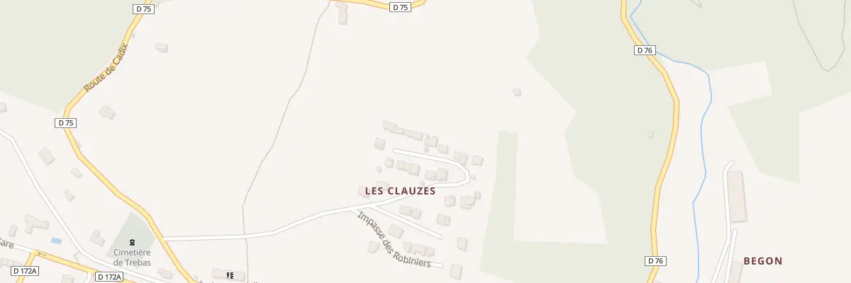 Plan du 5208 Che des Clauzes à Trébas