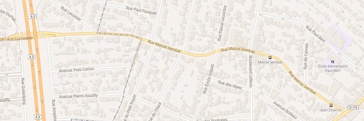 Plan du 65 Rue Marcel Sembat à Aulnay-sous-Bois