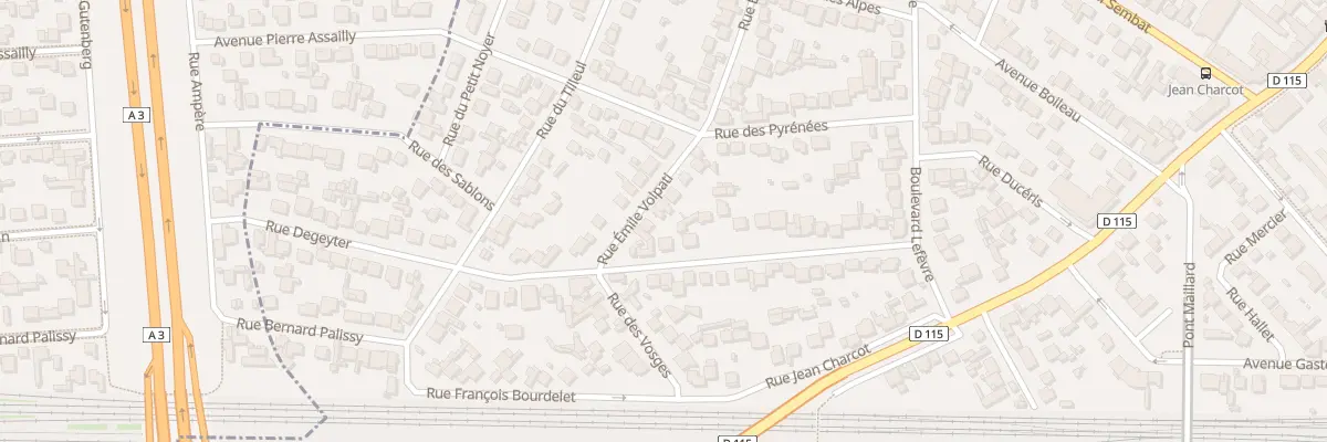 Plan du 6 Rue Emile Volpati à Aulnay-sous-Bois