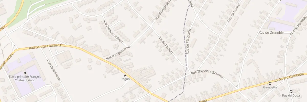 Plan du 16 Rue de Poitiers à Auchel