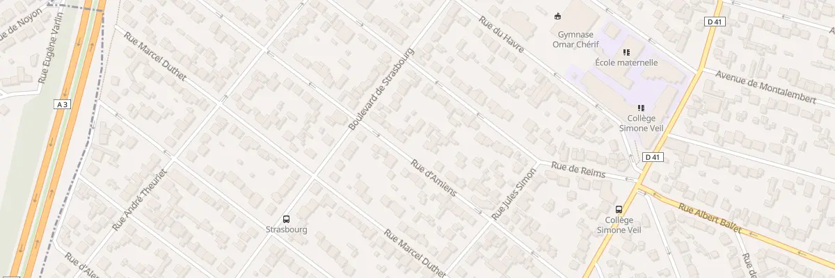 Plan du 28 Rue d’Amiens à Aulnay-sous-Bois