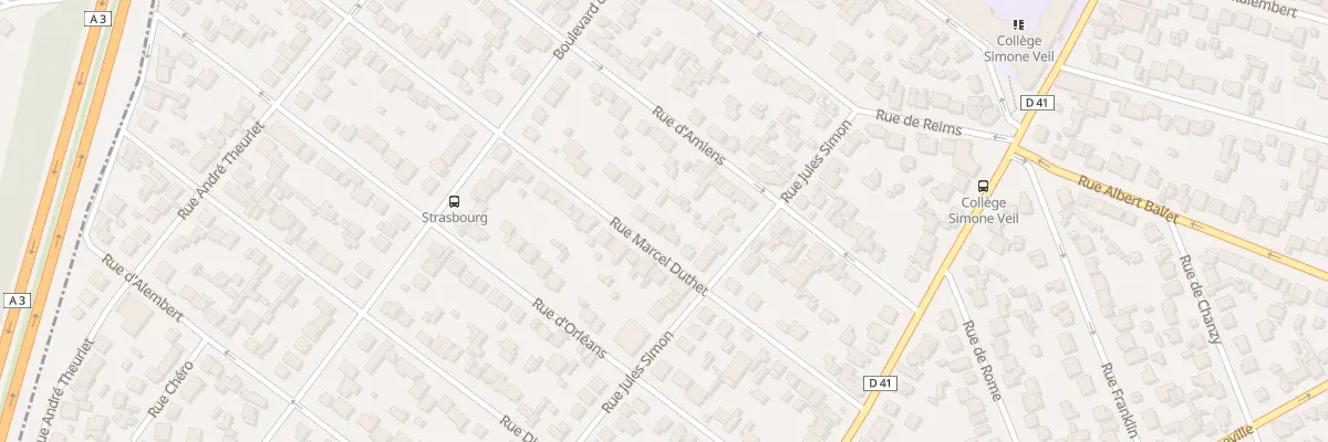 Plan du 22 Rue Marcel Duthet à Aulnay-sous-Bois