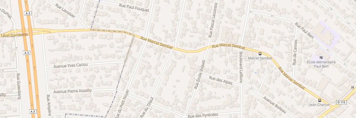 Plan du 63 Rue Marcel Sembat à Aulnay-sous-Bois
