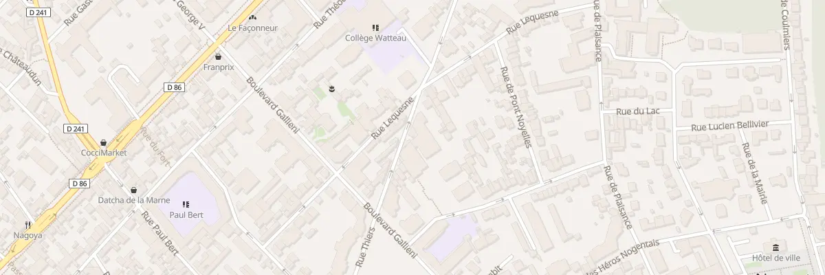 Plan du 28 Rue Thiers à Nogent-sur-Marne