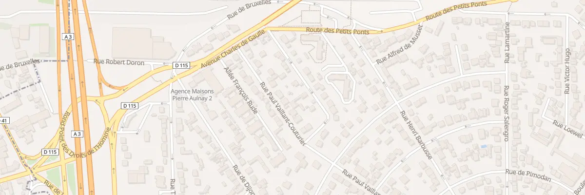 Plan du 68 Rue P Vaillant Couturier à Aulnay-sous-Bois