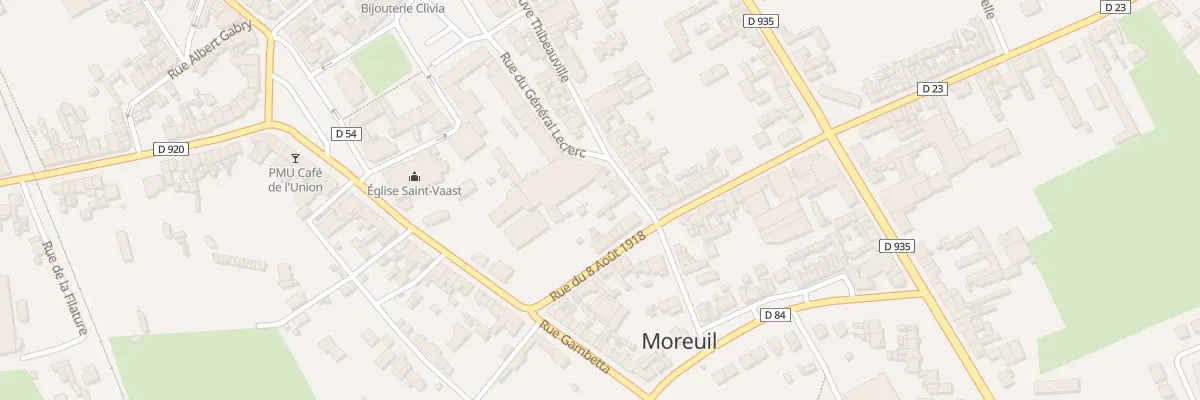 Plan du 9 Rue Veuve Thibauville à Moreuil