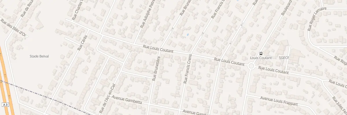 Plan du 77 Rue Louis Coutant à Aulnay-sous-Bois
