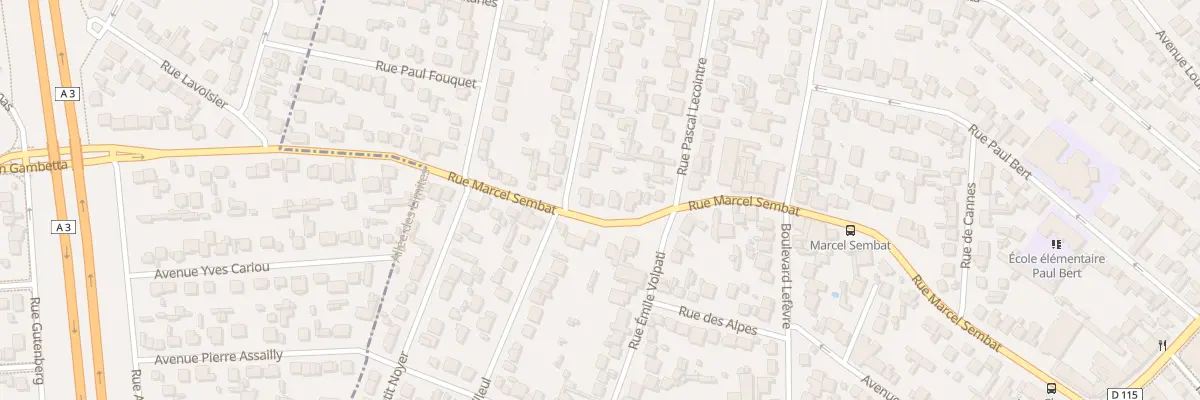 Plan du 62 Rue Marcel Sembat à Aulnay-sous-Bois