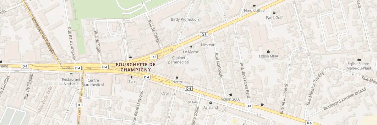 Plan du 12 Av du Général de Gaulle à Champigny-sur-Marne