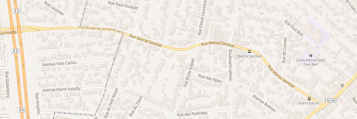 Plan du 59 Rue Marcel Sembat à Aulnay-sous-Bois