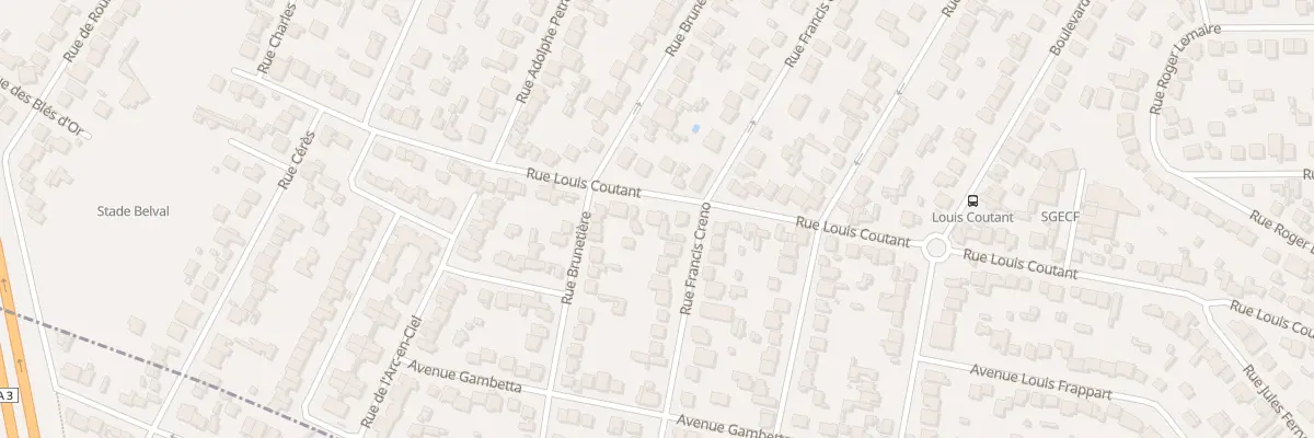 Plan du 75 Rue Louis Coutant à Aulnay-sous-Bois