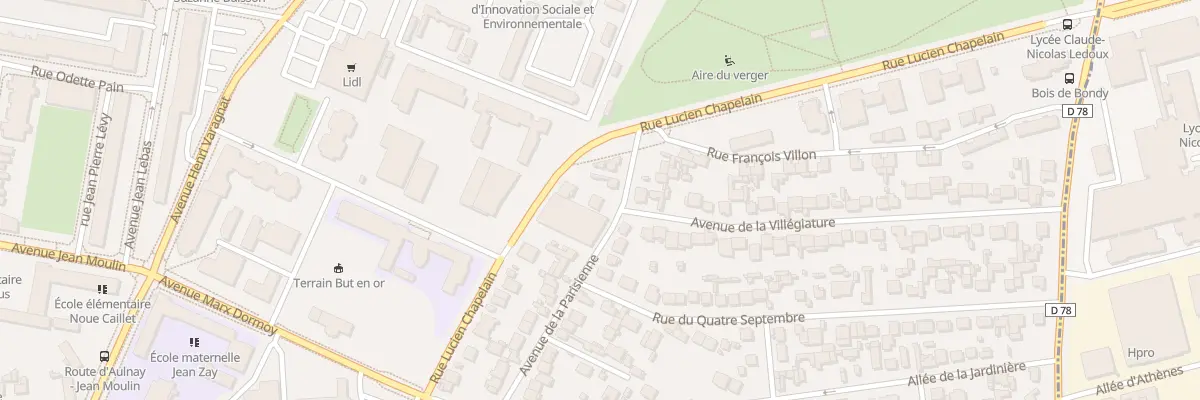 Plan du 31 Av de la Parisienne à Bondy