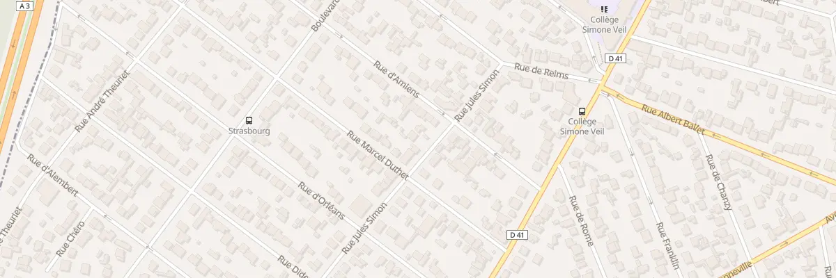 Plan du 14 Rue Jules Simon à Aulnay-sous-Bois