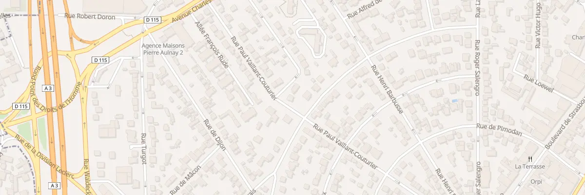 Plan du 54 Rue P Vaillant Couturier à Aulnay-sous-Bois