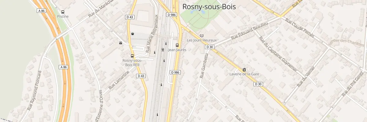 Plan du 9 Av Jean Jaurès à Rosny-sous-Bois