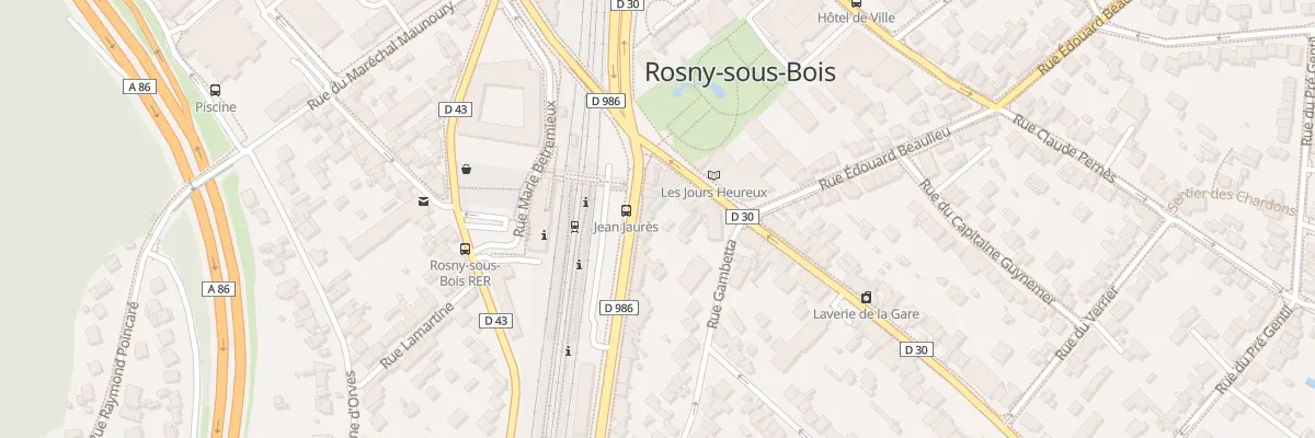 Plan du 5 Av Jean Jaurès à Rosny-sous-Bois