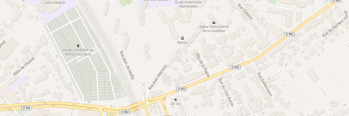 Plan du 16 Rue Jean Mermoz à Rosny-sous-Bois