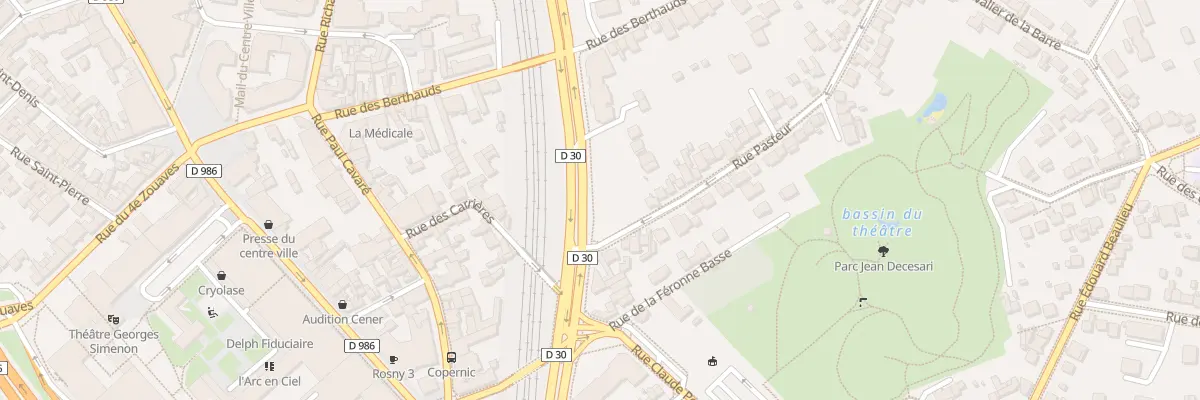 Plan du 1 Rue Pasteur à Rosny-sous-Bois
