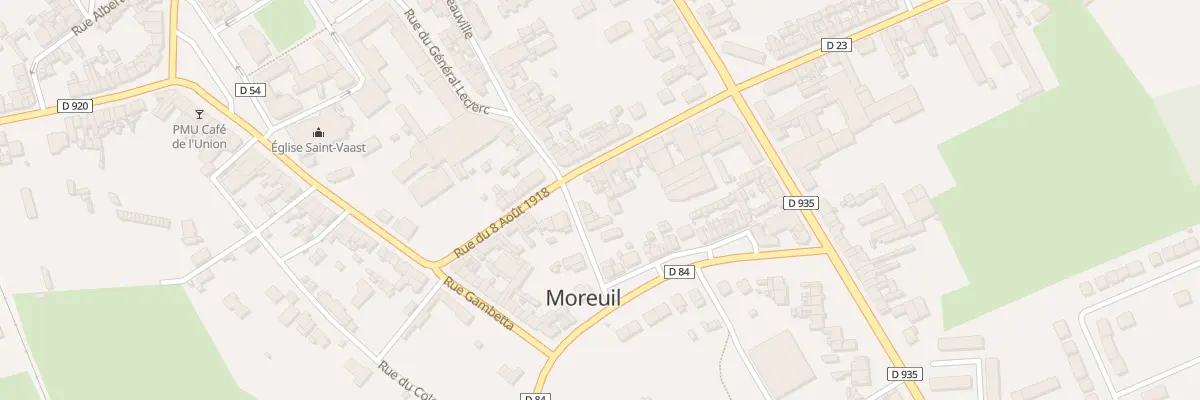 Plan du 14 Rue Veuve Thibauville à Moreuil